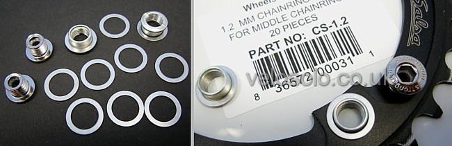 chainring washers for fine-tuning chainline or bolt length