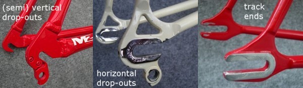 vertical, horizontal and track drop-outs